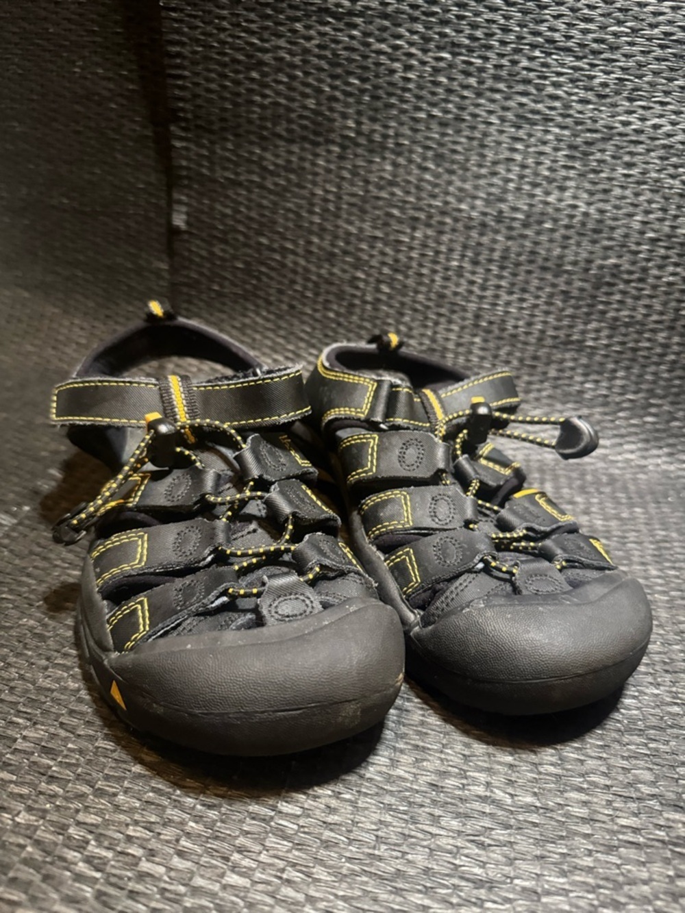 Keen Kids Black with Yellow Stitching Water Shoes